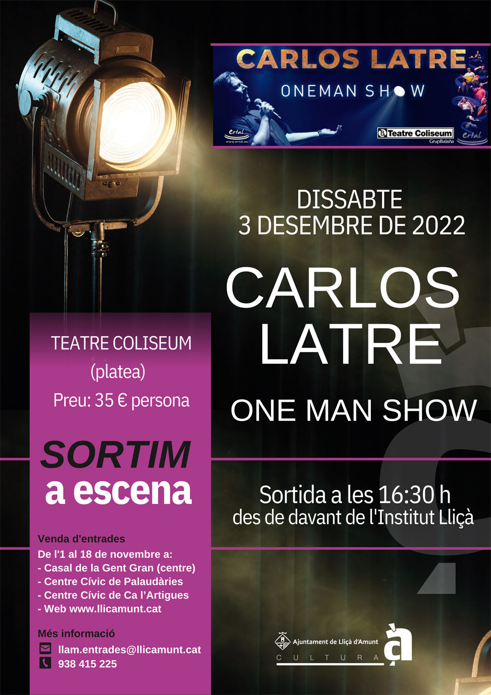 Sortim a escena: Carlos Latre