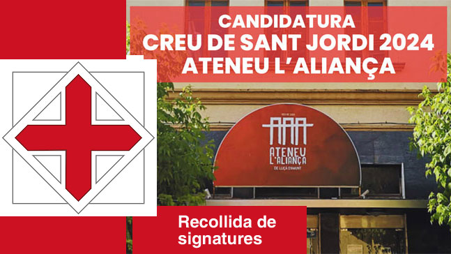 Candidatura de l'Ateneu L'Aliança a la Creu de Sant Jordi