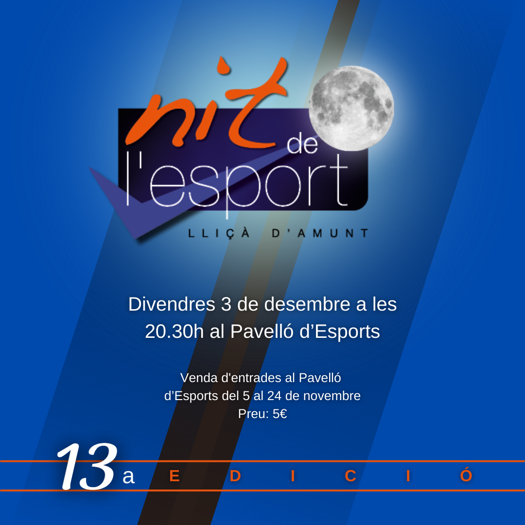 Venda d'entrades per a la 13a edició de la Nit de l'Esport