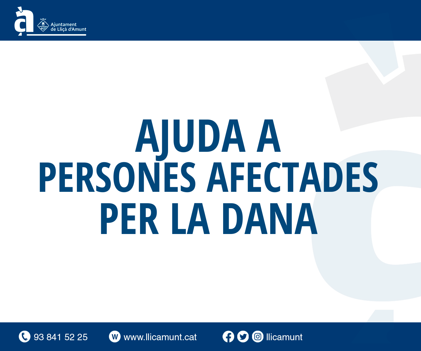 Ajuda a les persones afectades per la DANA