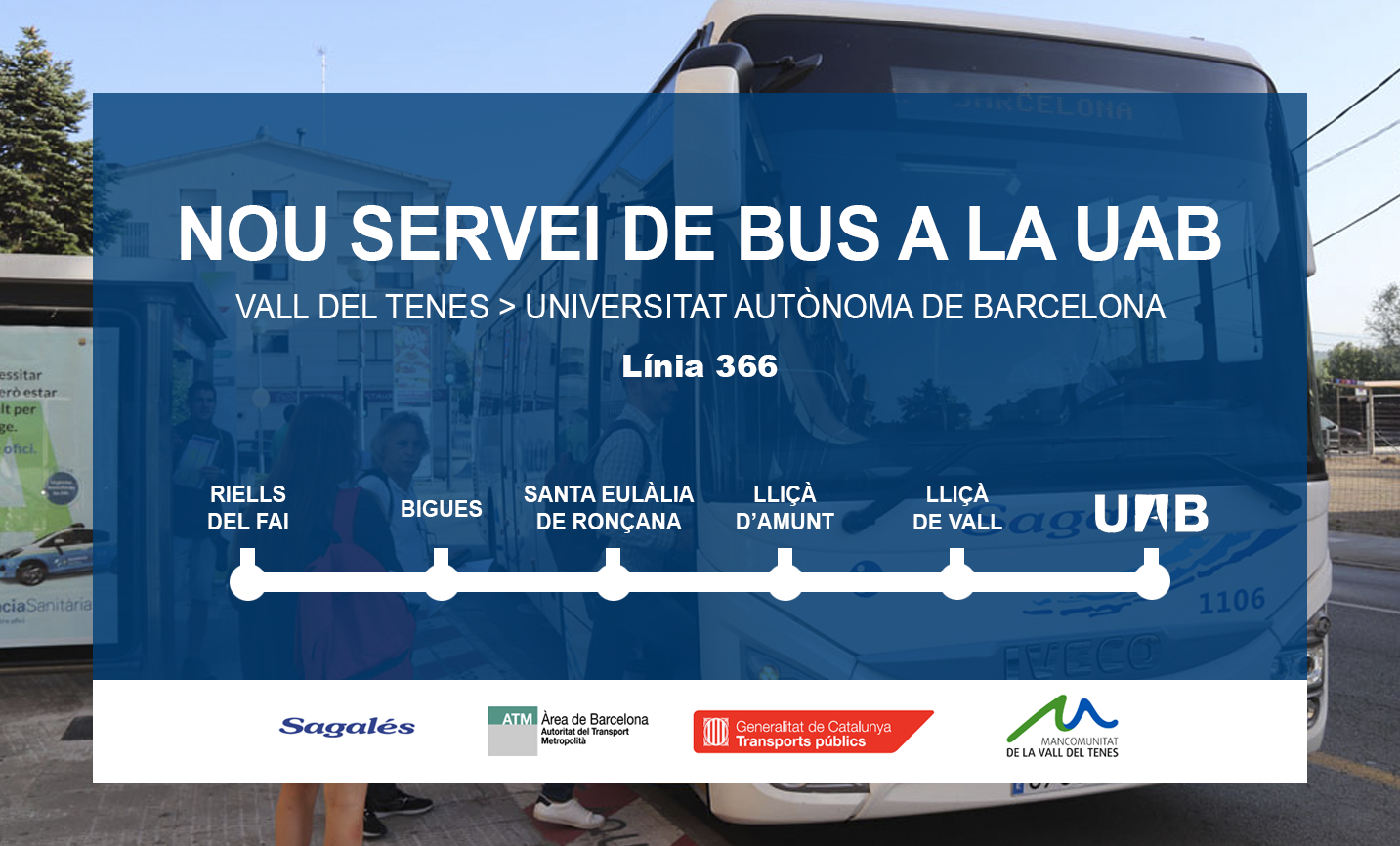 Es posa en servei la línia de bus Vall del Tenes - UAB